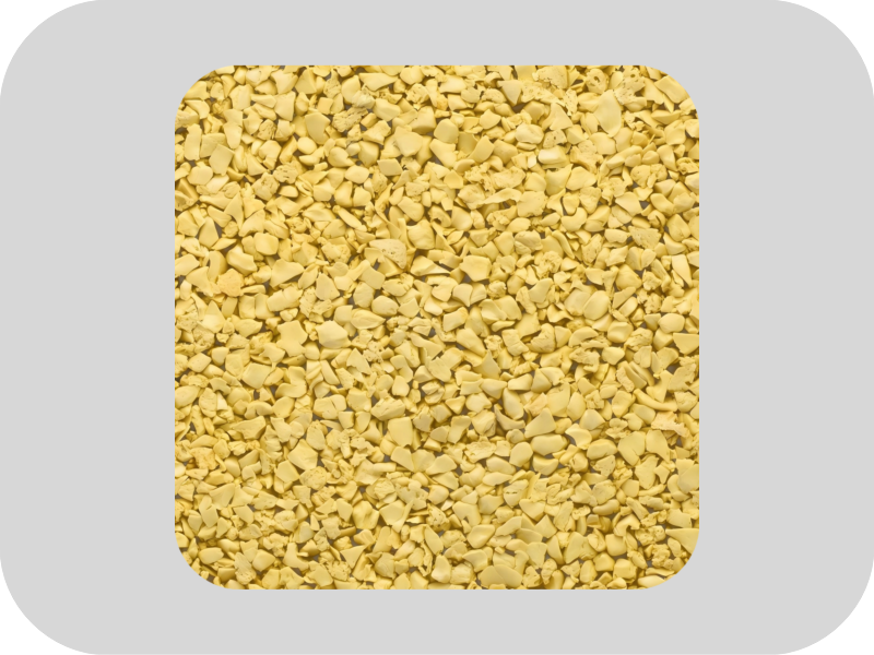 Gele EPDM-rubberkorrels