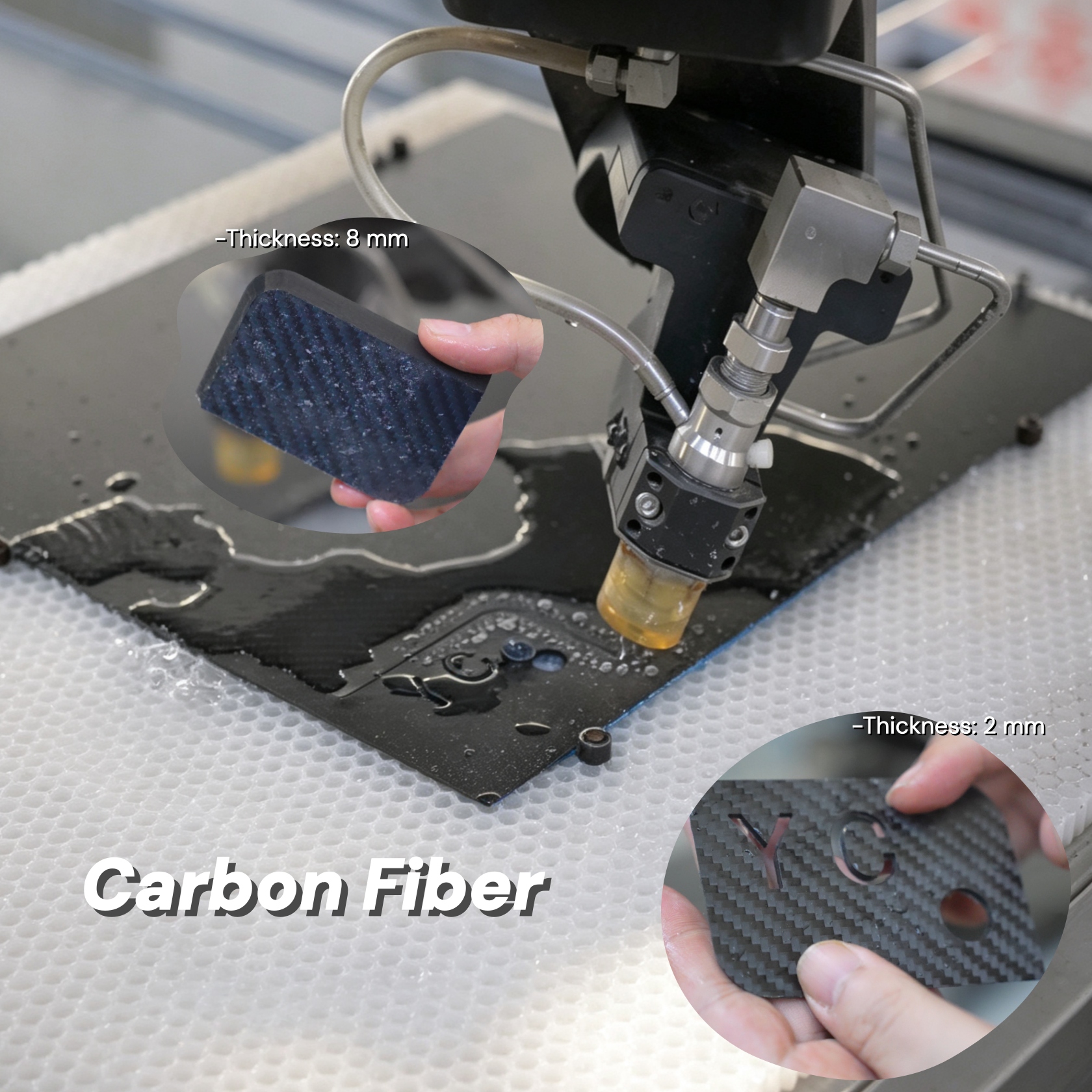 waterjet carbon fiber cutting-YC WATERJET