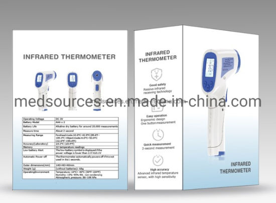 Termómetro digital Ms-T30 Pistola de medición de temperatura para bebés Termómetro electrónico digital de infrarrojos sin contacto para la frente