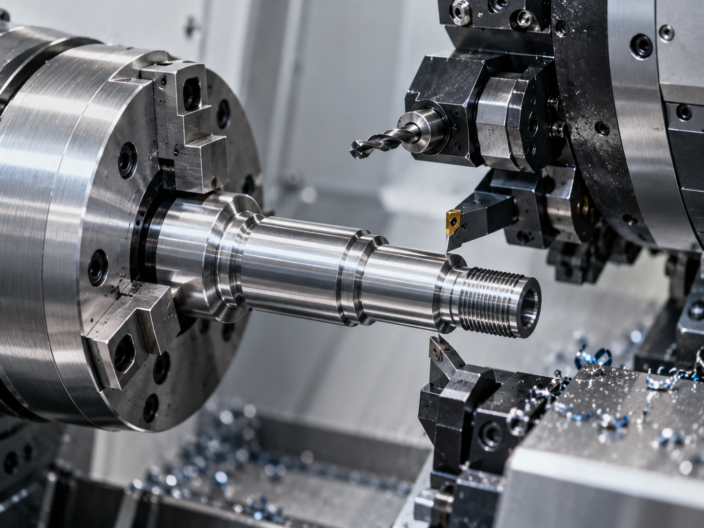 CNC-Drehhersteller, der Pr&auml;zisionswellen mit angetriebenen Werkzeugen f&uuml;r kundenspezifische CNC-Drehteile bearbeitet.png